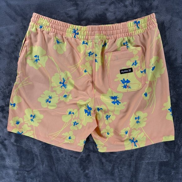 Hurley Cannonball Volley Shorts Men XL Tie Dye Floral 17" Hawaii Swim Trunks NWT - Picture 2 of 11